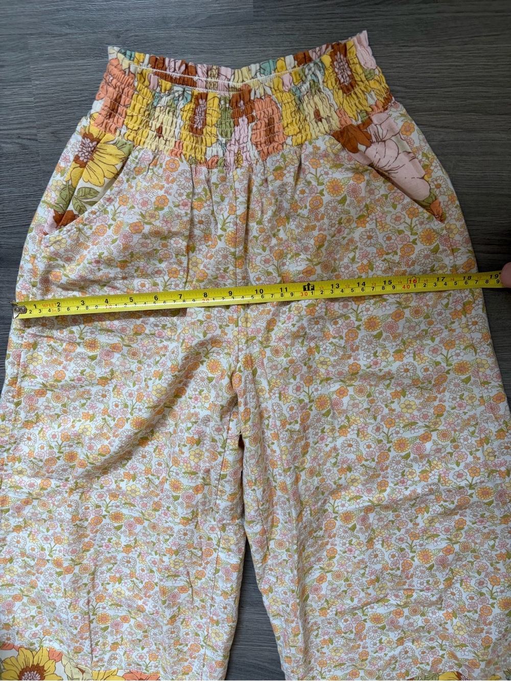 Cotton Wide Leg Boho Floral Pants - Picture 8 of 8